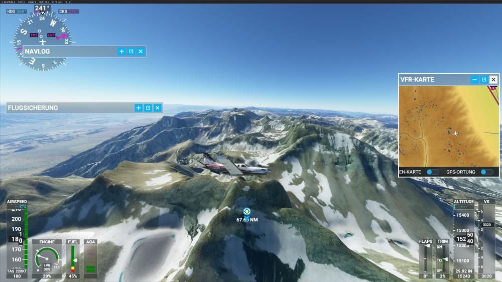 Flight Simulator 2020 - Mount Whitney Bereich