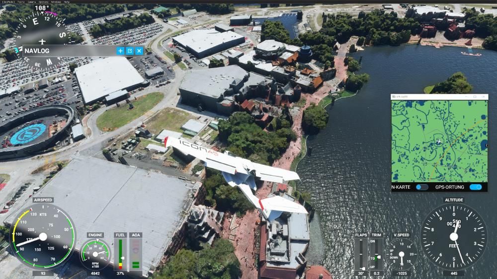 Flight Simulator 2020 - Epcot Testtrack und ein Teil vom World Showcase