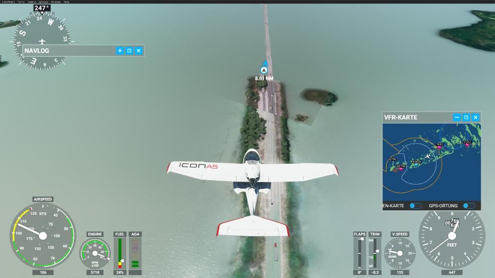 Flight Simulator 2020 - Florida Keys Generiert vs. Satellit