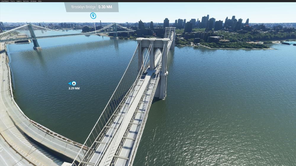 Flight Simulator 2020 - New York Brooklyn Bridge eher top