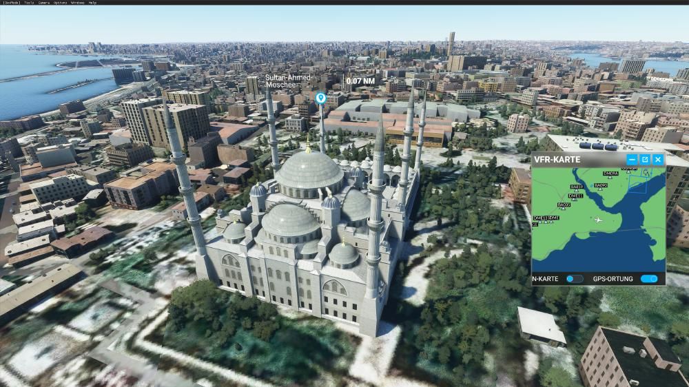 Flight Simulator 2020 - Sultan Ahmed Moschee - top